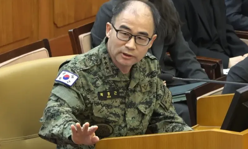 곽종근 사렴관이 헌법재판소에서 진술하는 모습. <사진=헌법재판소 제공>